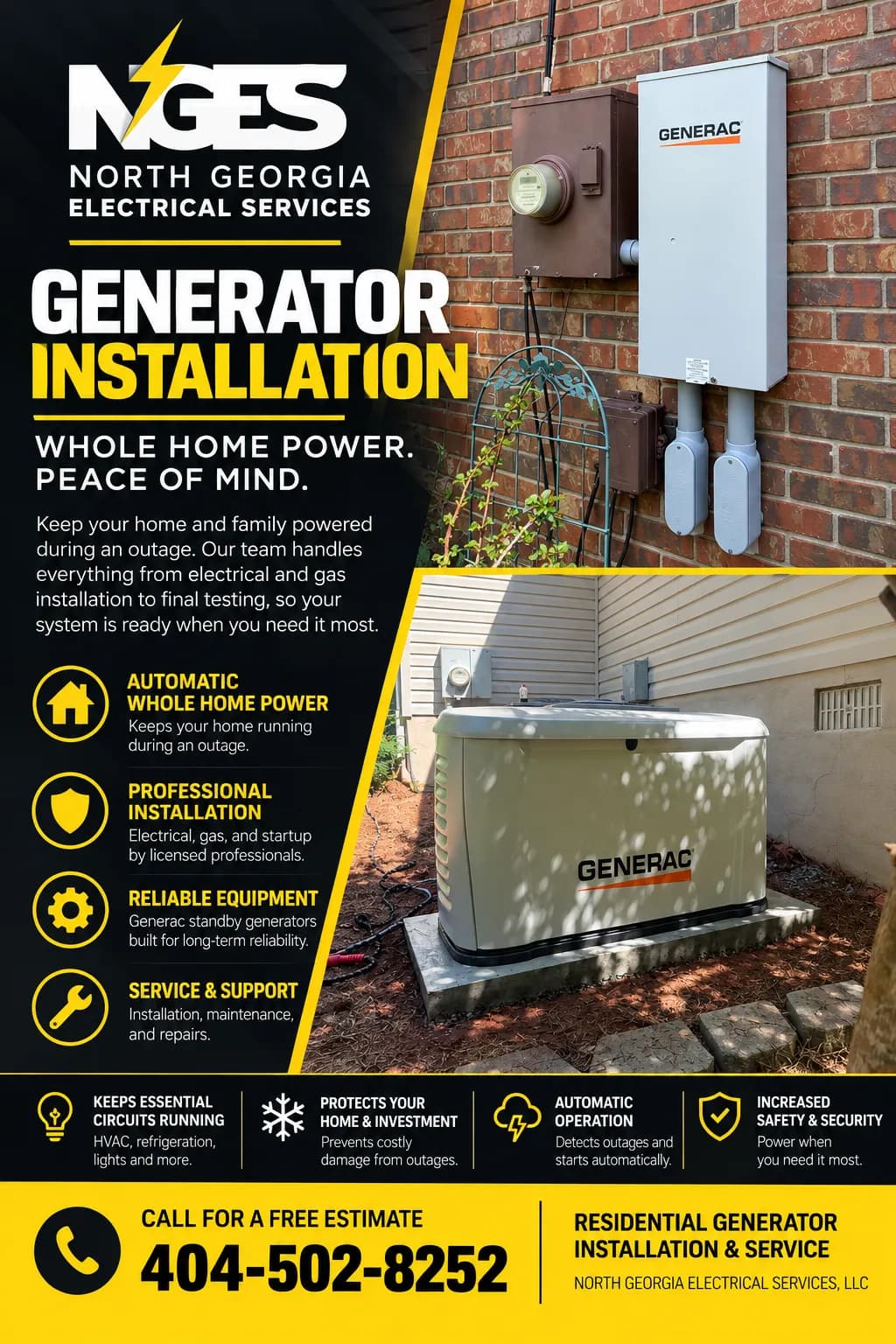 Whole-Home Generator Installation That Keeps North Georgia Powered image