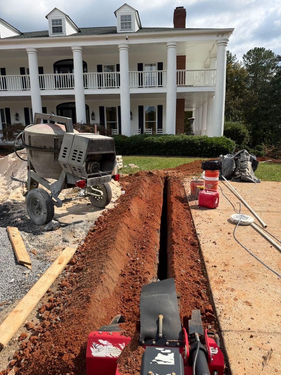 Trenching Work at Abbott Mansion in Cleveland GA image