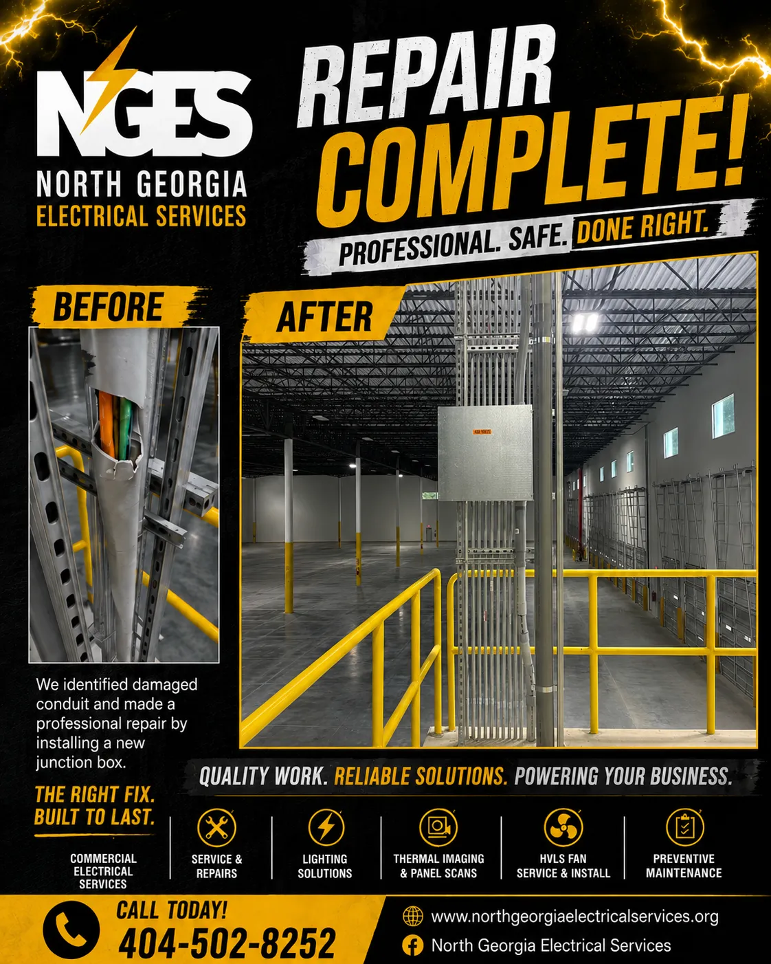 Atlanta Warehouse Conduit Damage Repaired and Back in Service image