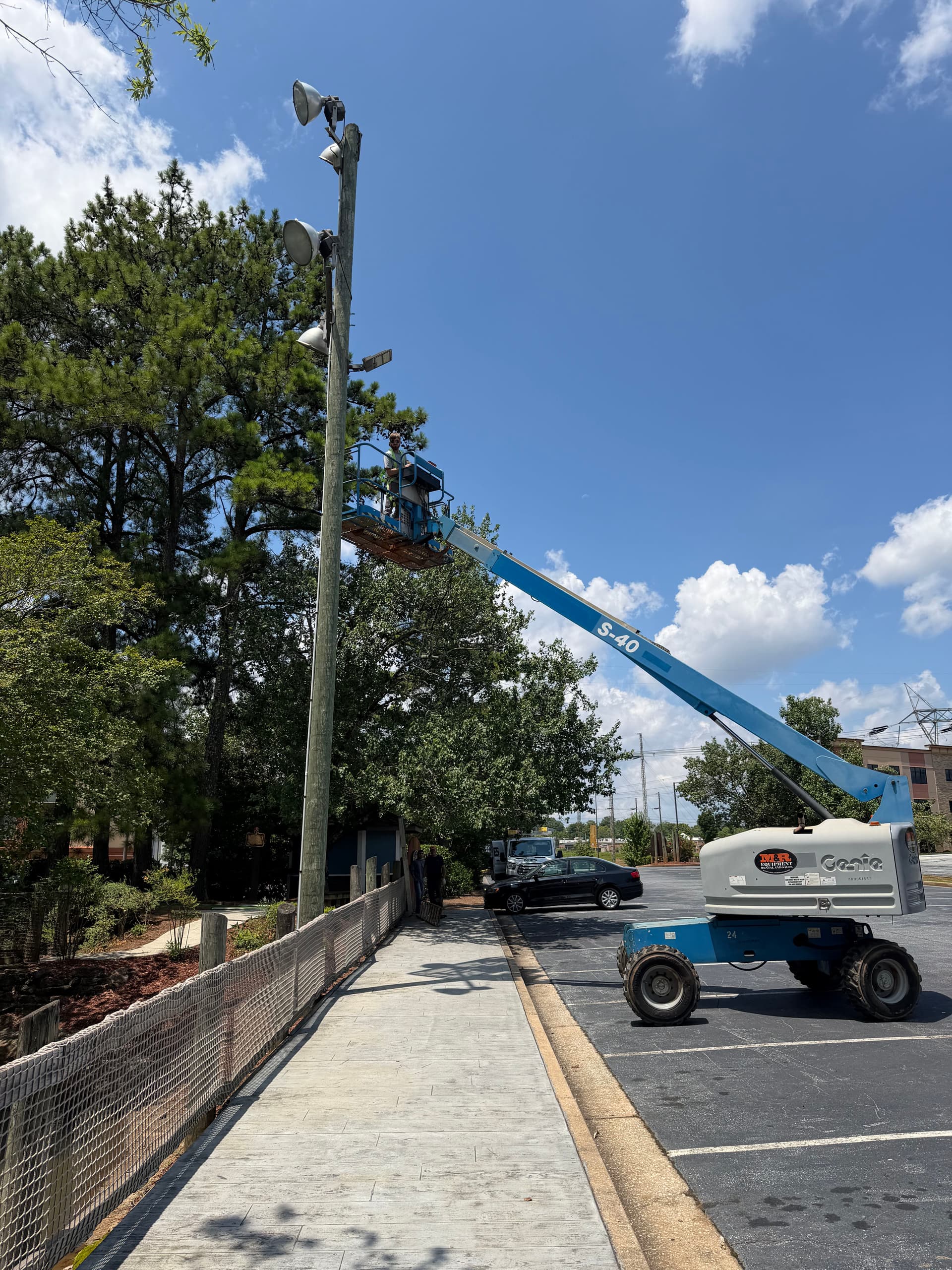 Gallery photos for Parking Lot and Mini Golf Course Lighting Installation in Duluth Georgia: Image #1