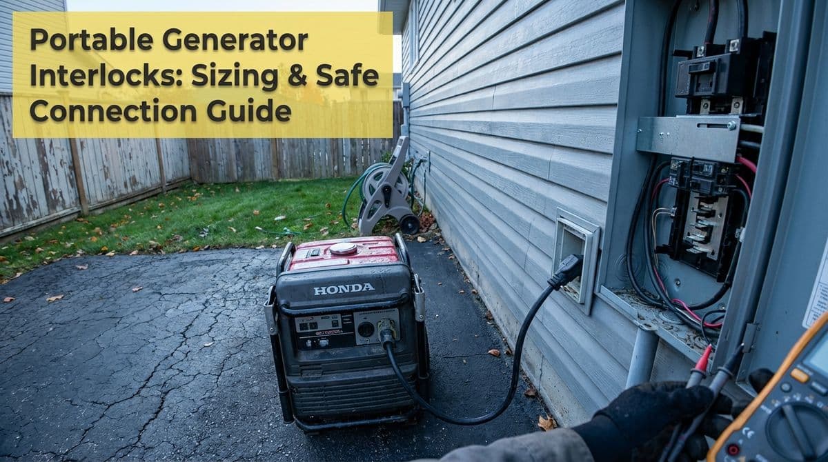 Blog post Portable Generator Interlocks: Sizing & Safe Connection Guide image
