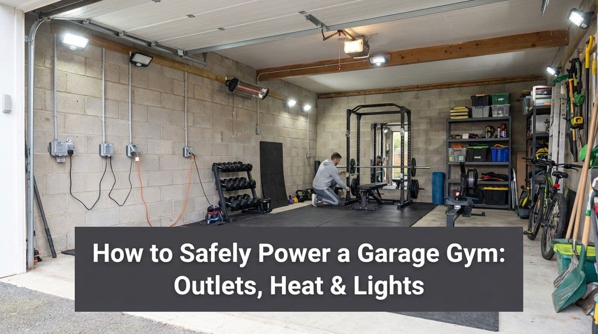 Blog post How to Safely Power a Garage Gym: Outlets, Heat & Lights image
