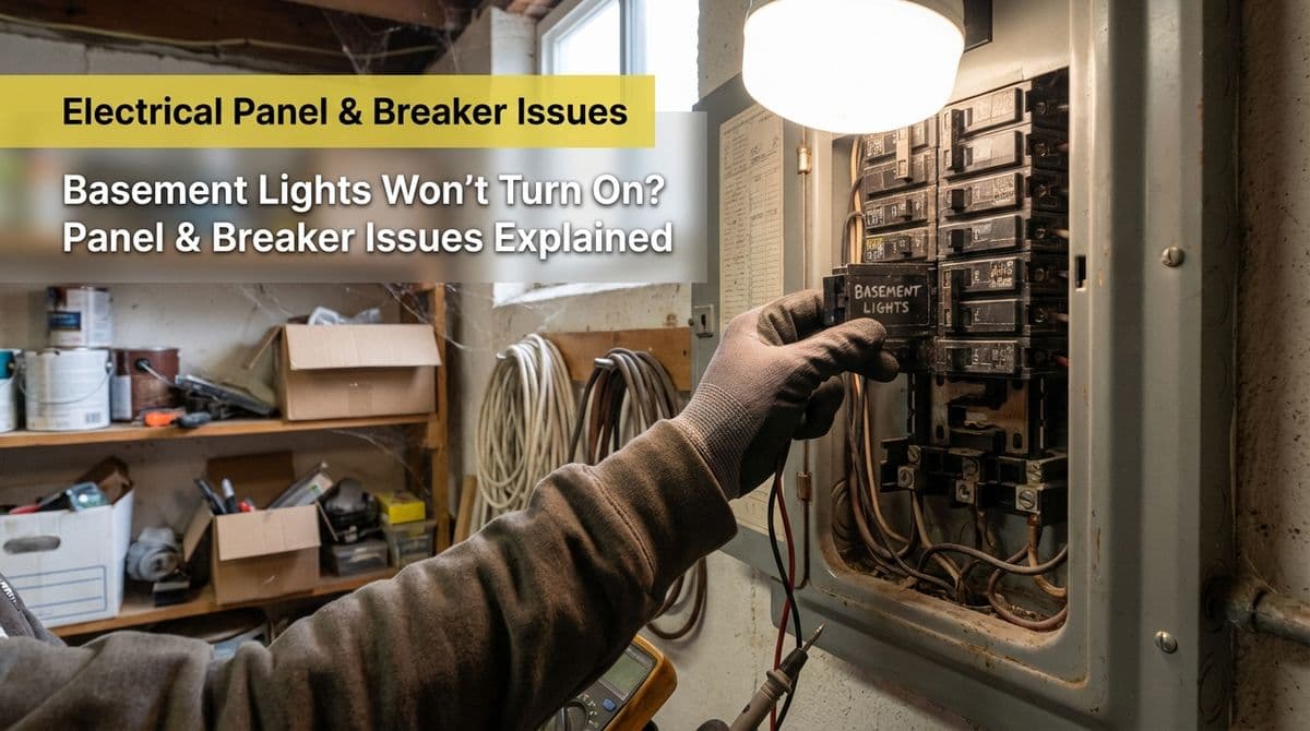 Blog post Basement Lights Won’t Turn On? Panel & Breaker Issues Explained image