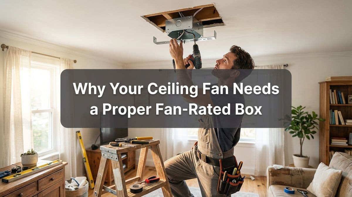 Why Your Ceiling Fan Needs a Proper Fan-Rated Box image